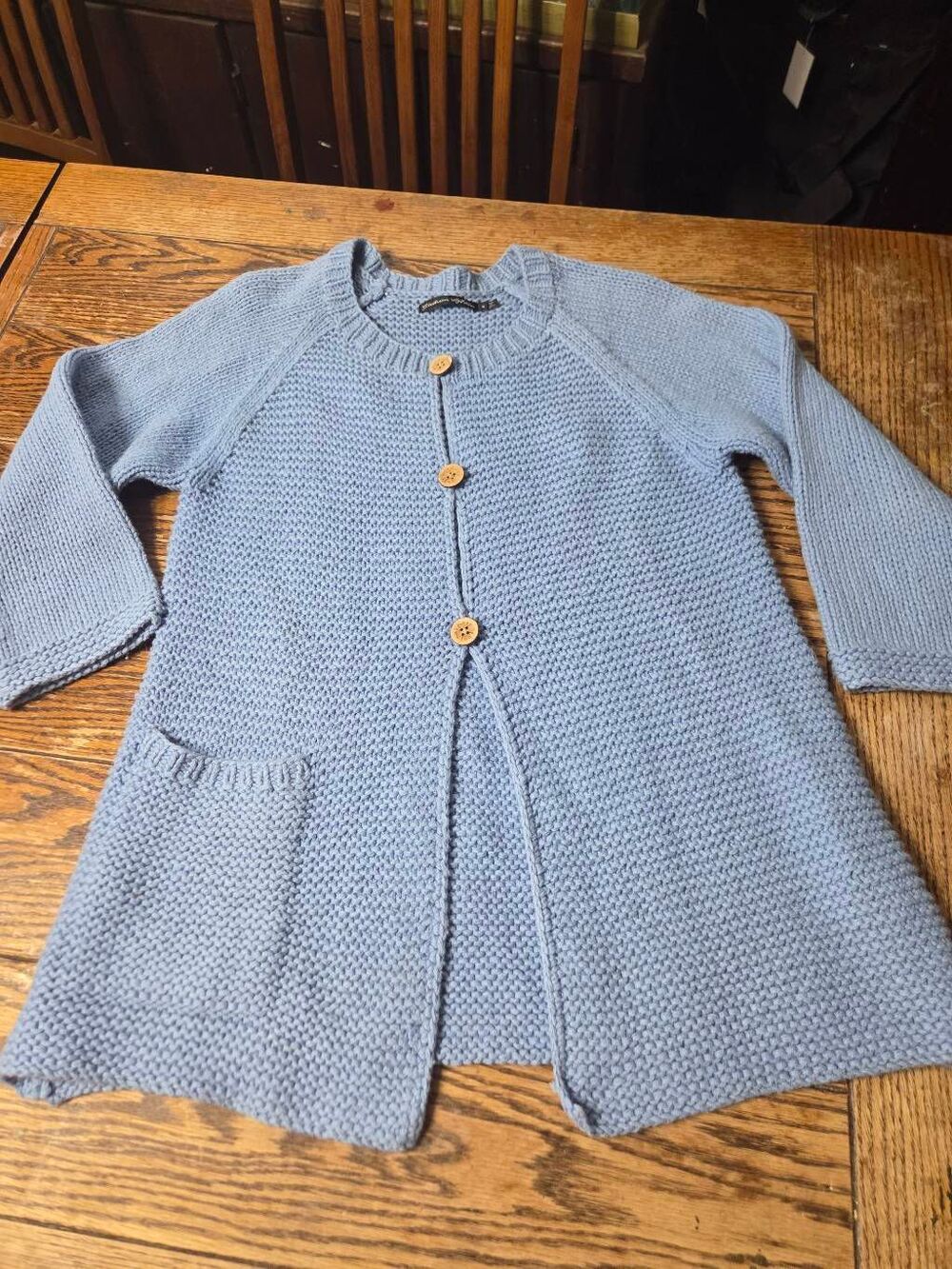 Gudrun Sjoden light blue cardigan sweater sz Medium